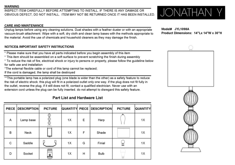 JONATHAN Y JYL1098A User manual JONATHAN Y JYL1098A User manual