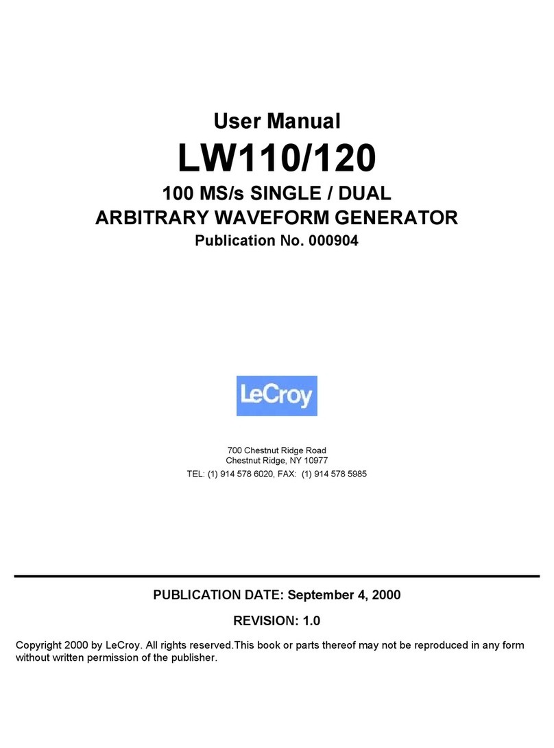 LeCroy LW110 user manual