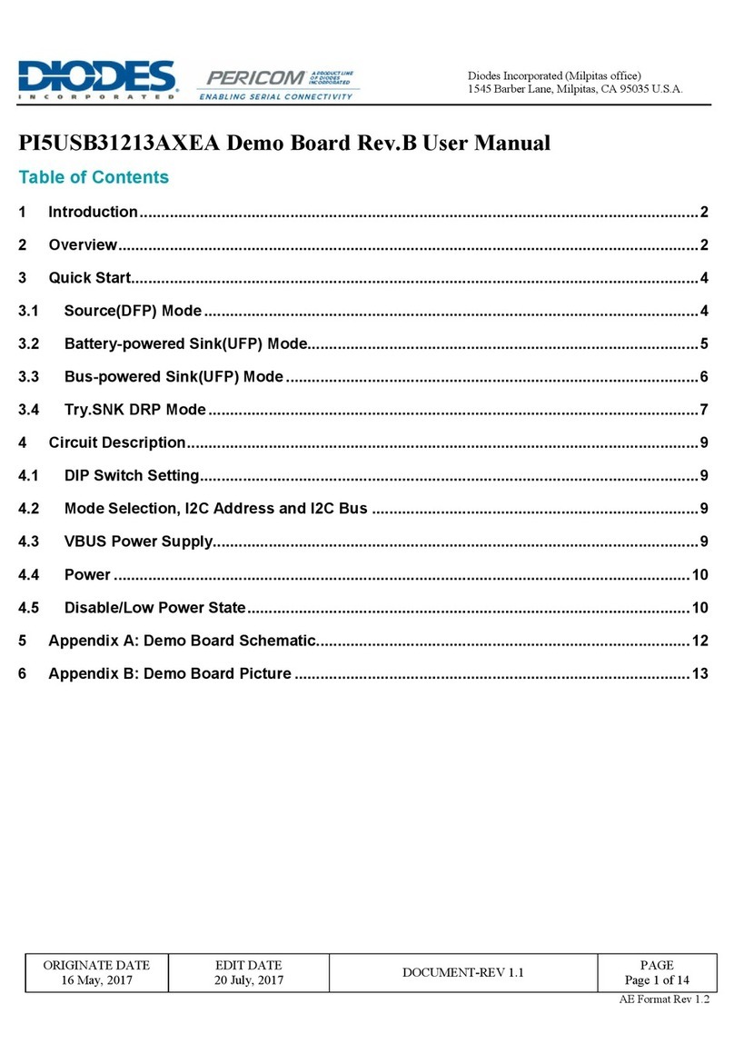 Diodes PI5USB31213AXEA user manual