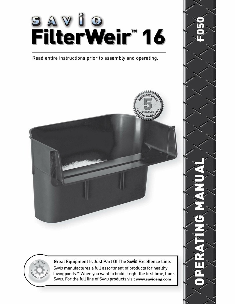 Savio FilterWeir 16 operating manual