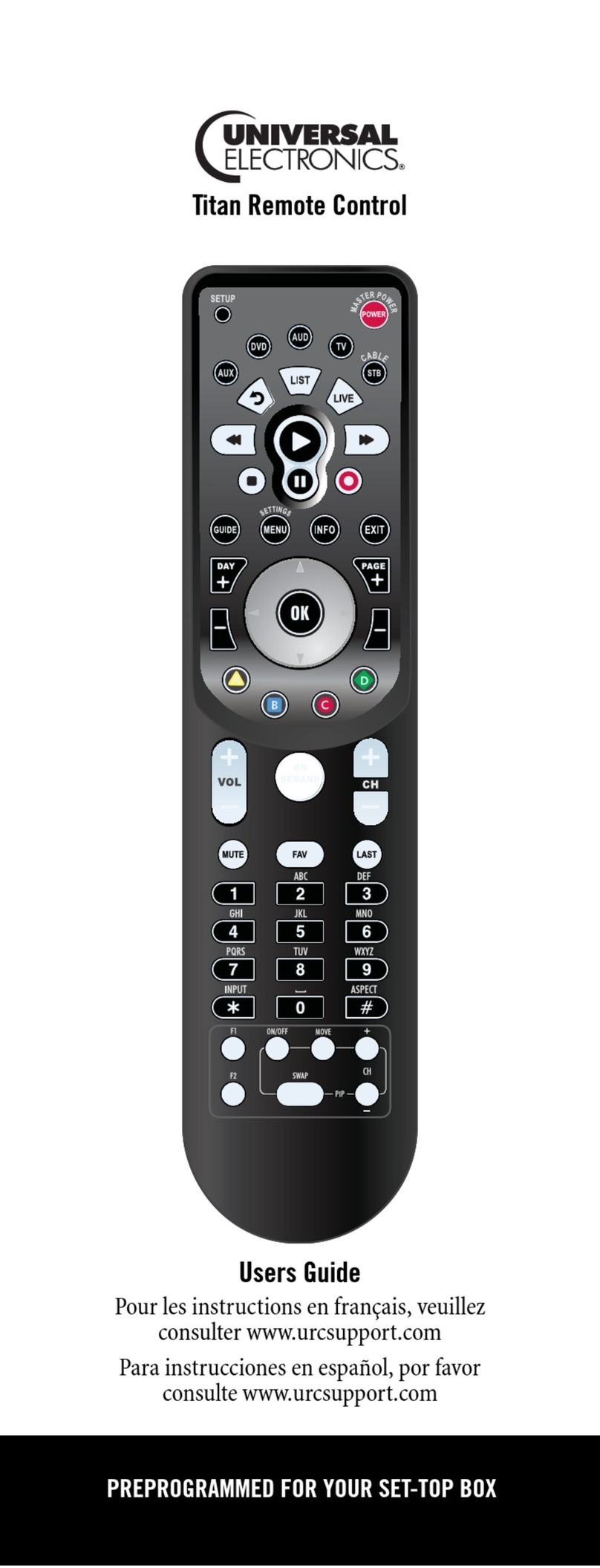 Universal Electronics Titan User manual