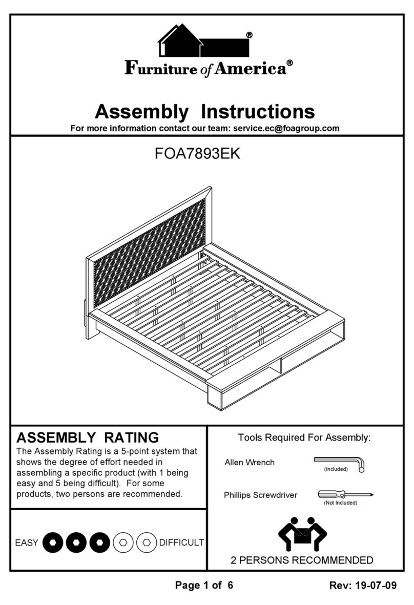 Furniture of America FOA7893EK Assembly instructions
