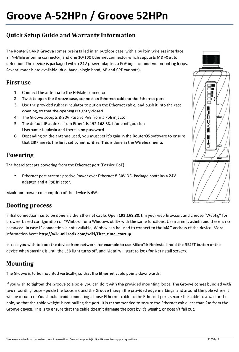 RouterBOARD Groove A-52HPn Quick setup guide RouterBOARD Groove A-52HPn Quick setup guide