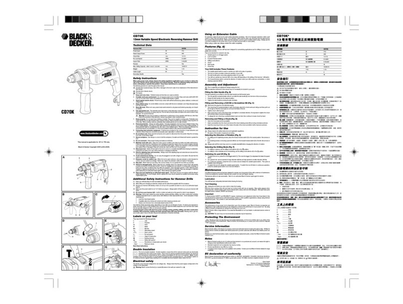 Black & Decker CD70KA User manual