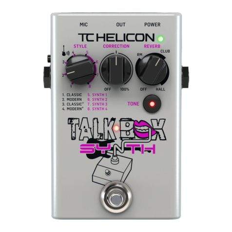 TC-Helicon TALKBOX SYNTH quick start guide