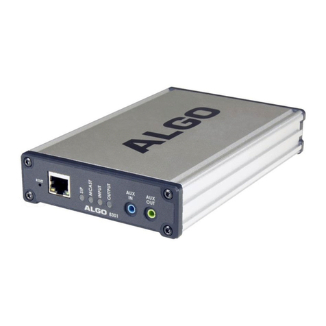 Algo 8301 User manual