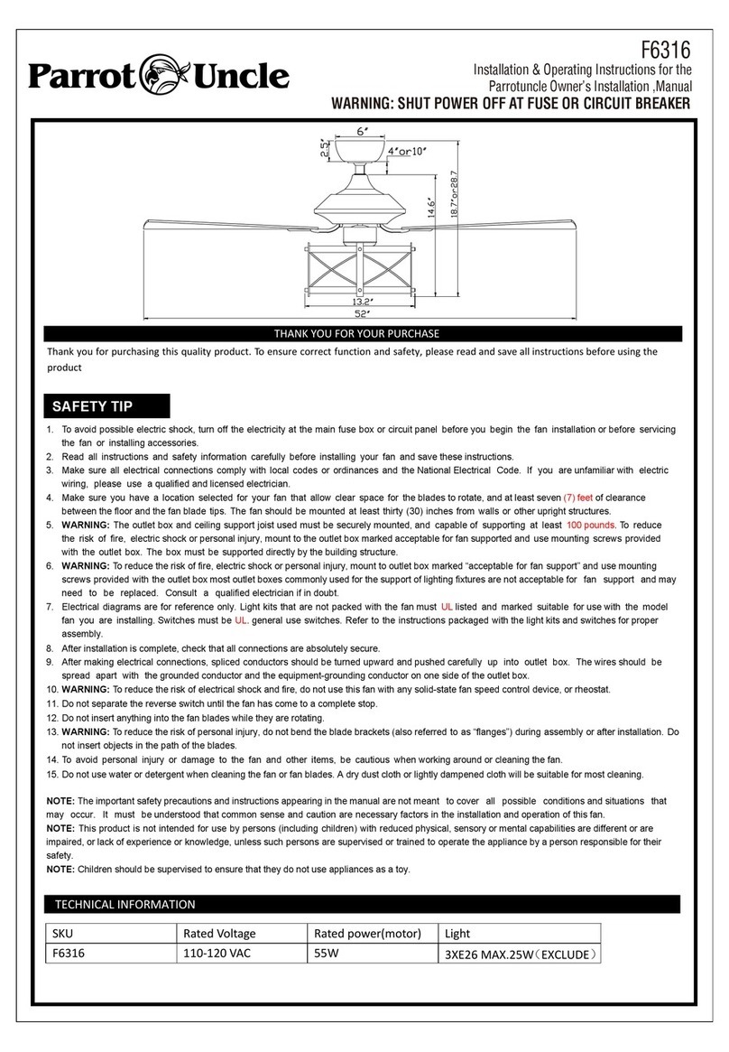 Parrot Uncle F6316 Manual