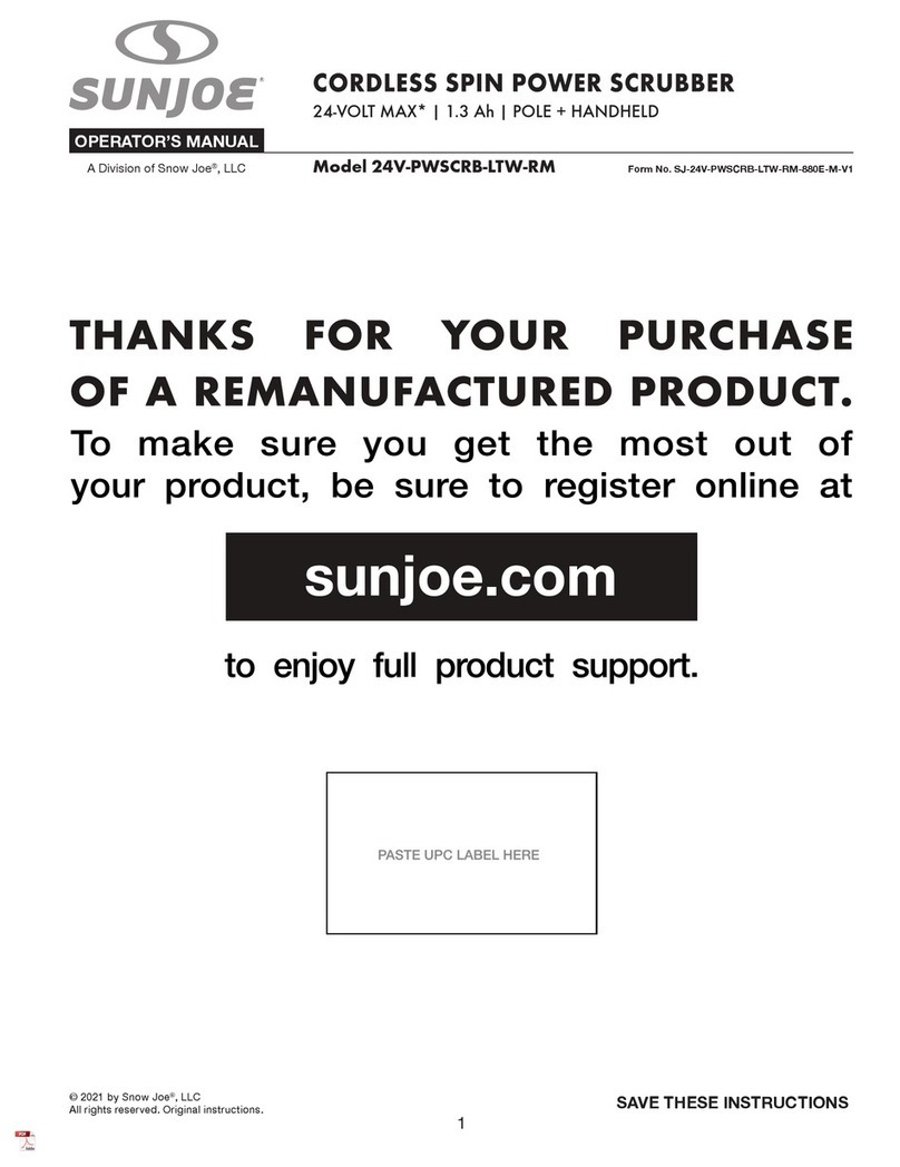 SNOWJOE SUNJOE 24V-PWSCRB-LTW-RM Operator's manual