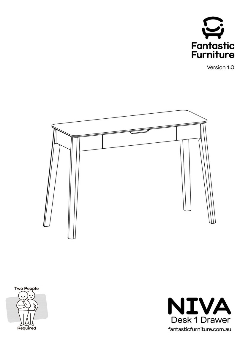 fantastic furniture NIVA Desk 1 Drawer manual