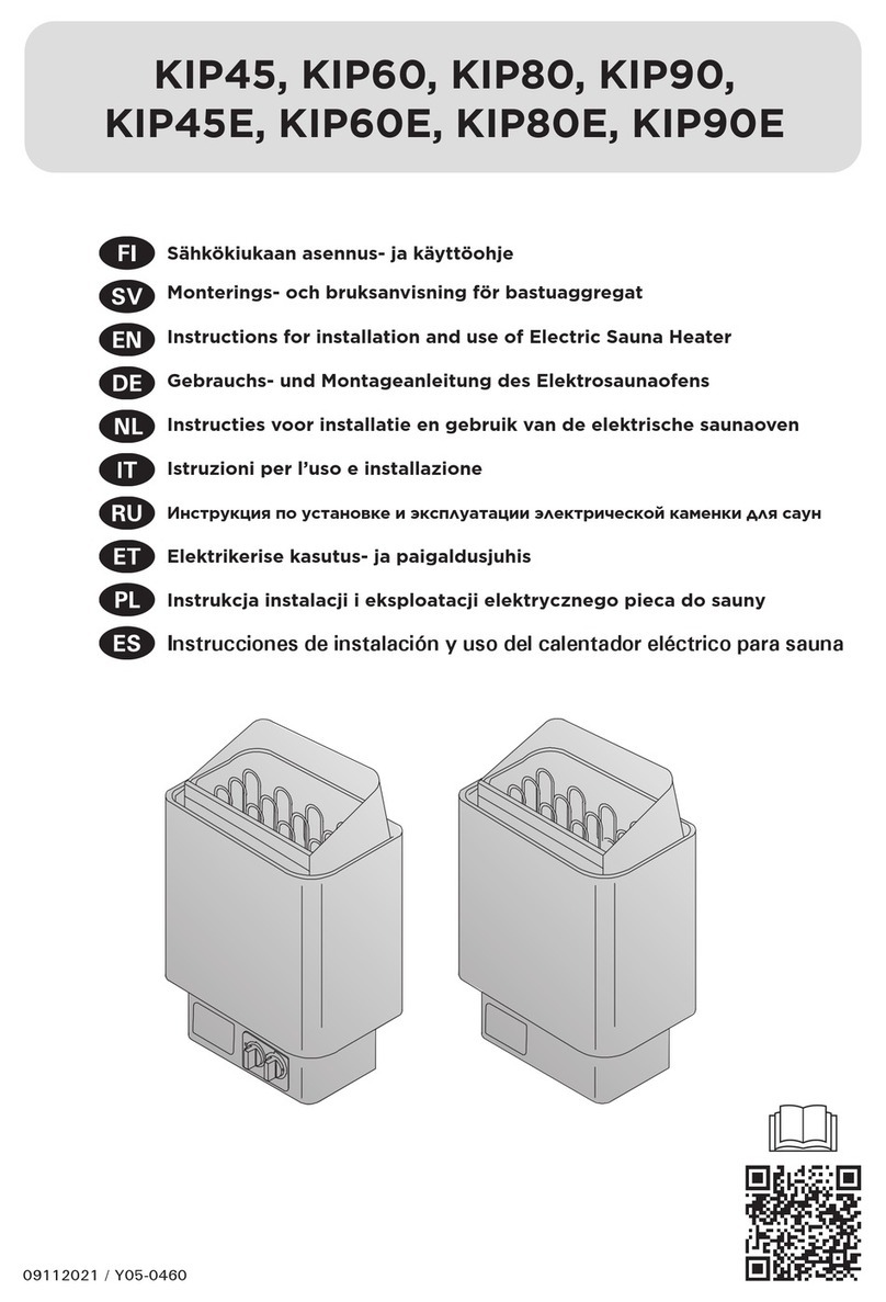 Harvia KIP90 Instructions for installation and use