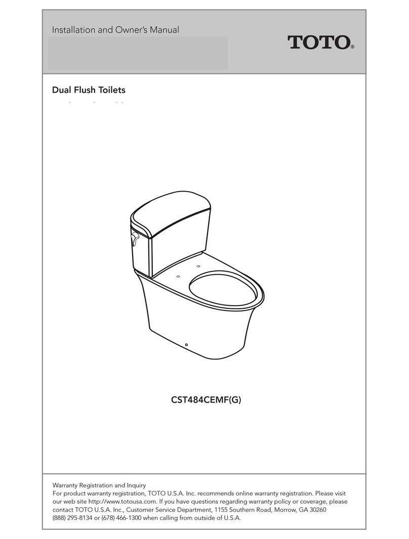 Toto CST484CEMF Installation and owner's manual Toto CST484CEMF Installation and owner's manual