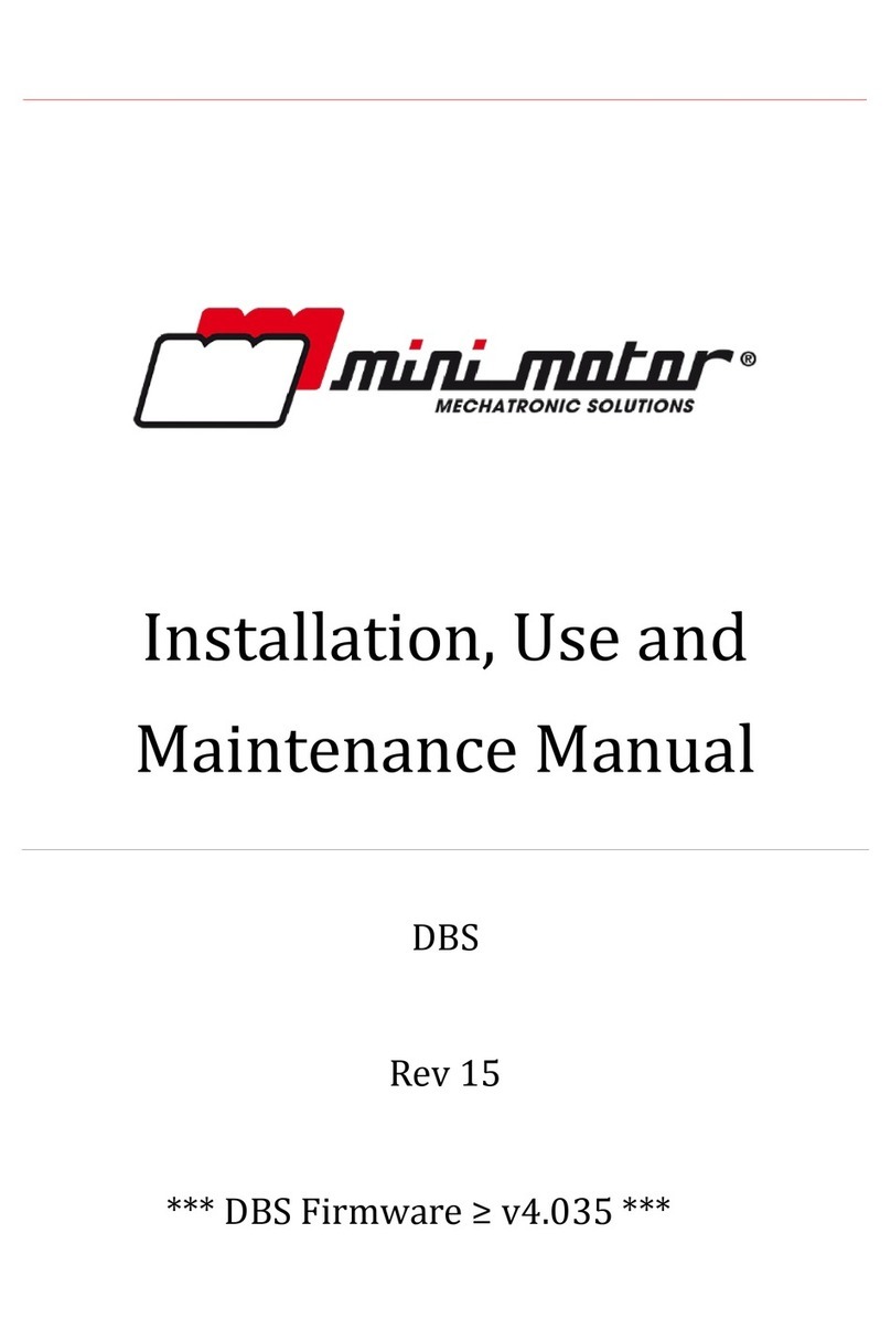 Mini Motor DBS Series Installation, use and maintenance manual Mini Motor DBS Series Installation, use and maintenance manual