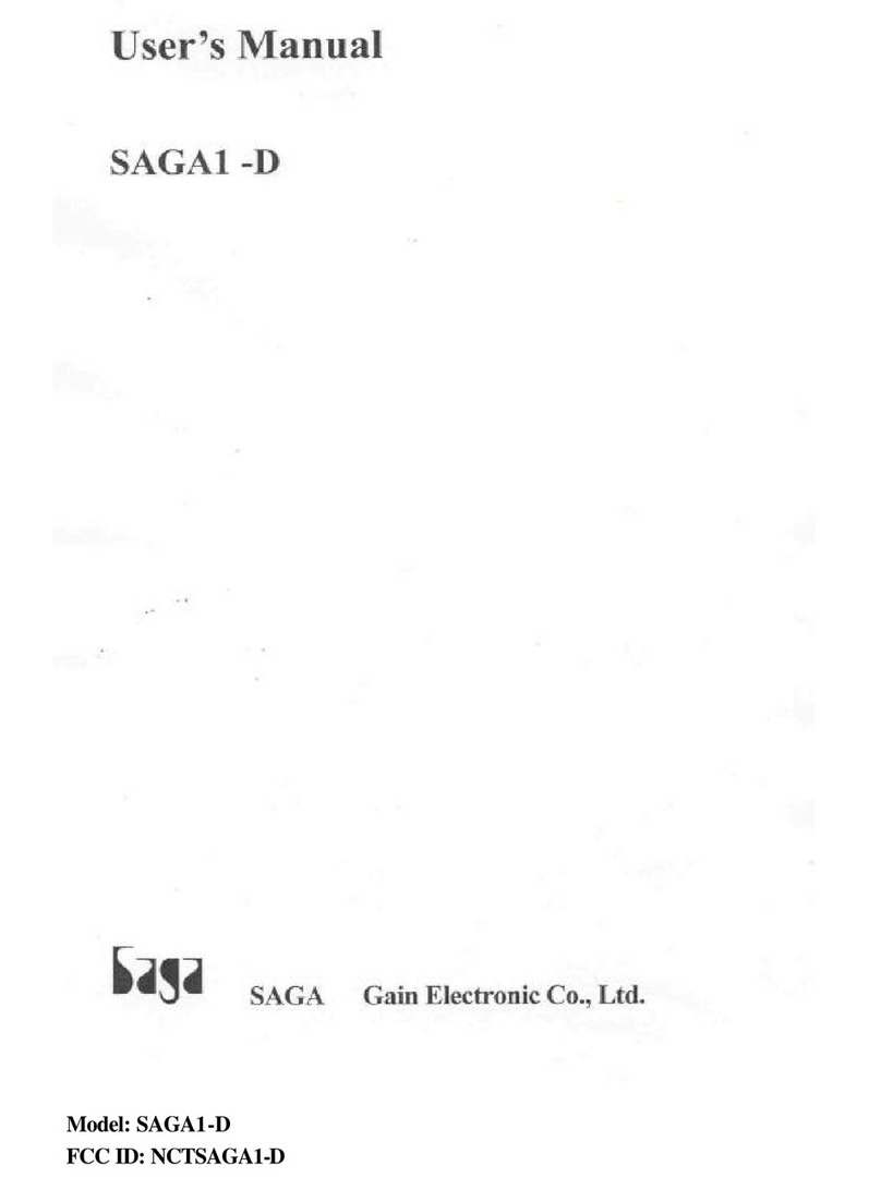 Saga SAGA1-D User manual