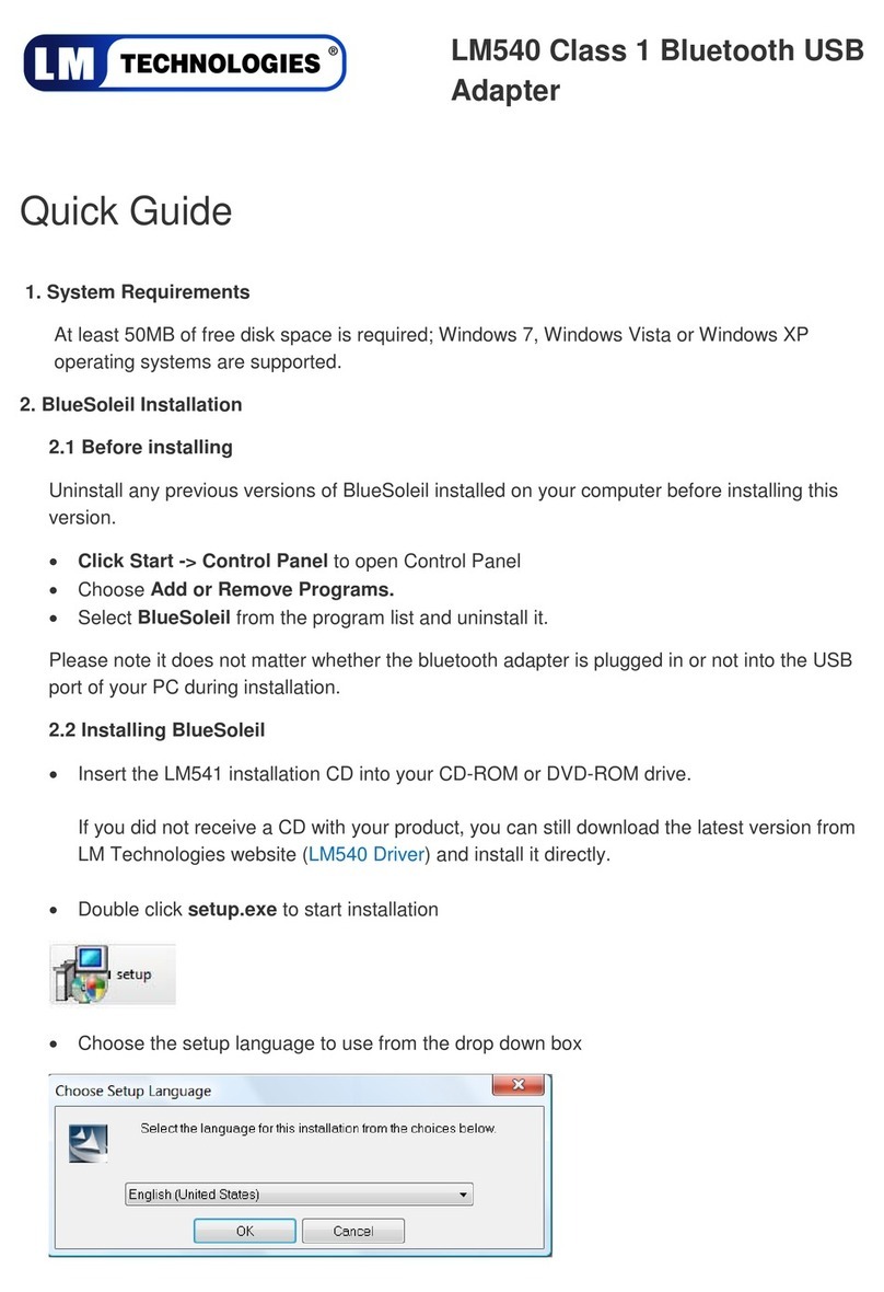 LM Technologies LM540 User manual
