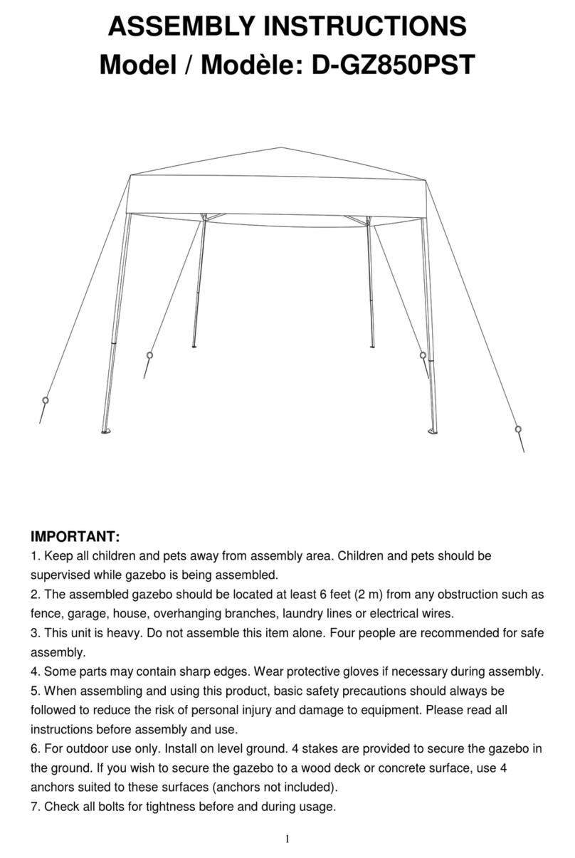 Sunjoy D-GZ850PST Assembly instructions