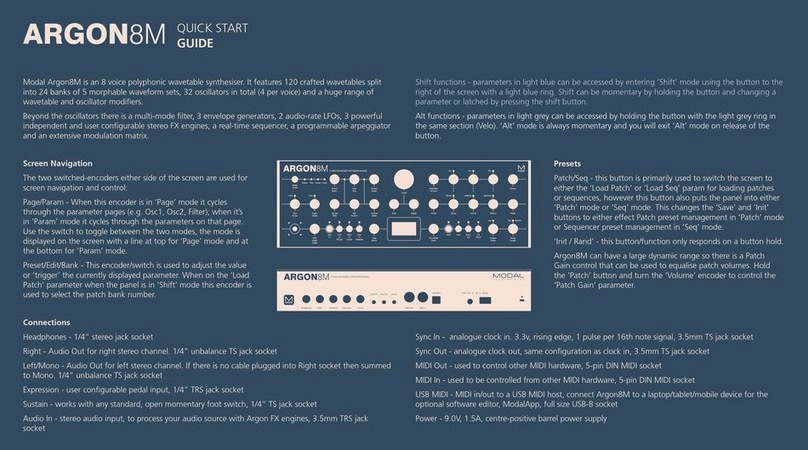 Modal Electronics ARGON8M User manual Modal Electronics ARGON8M User manual