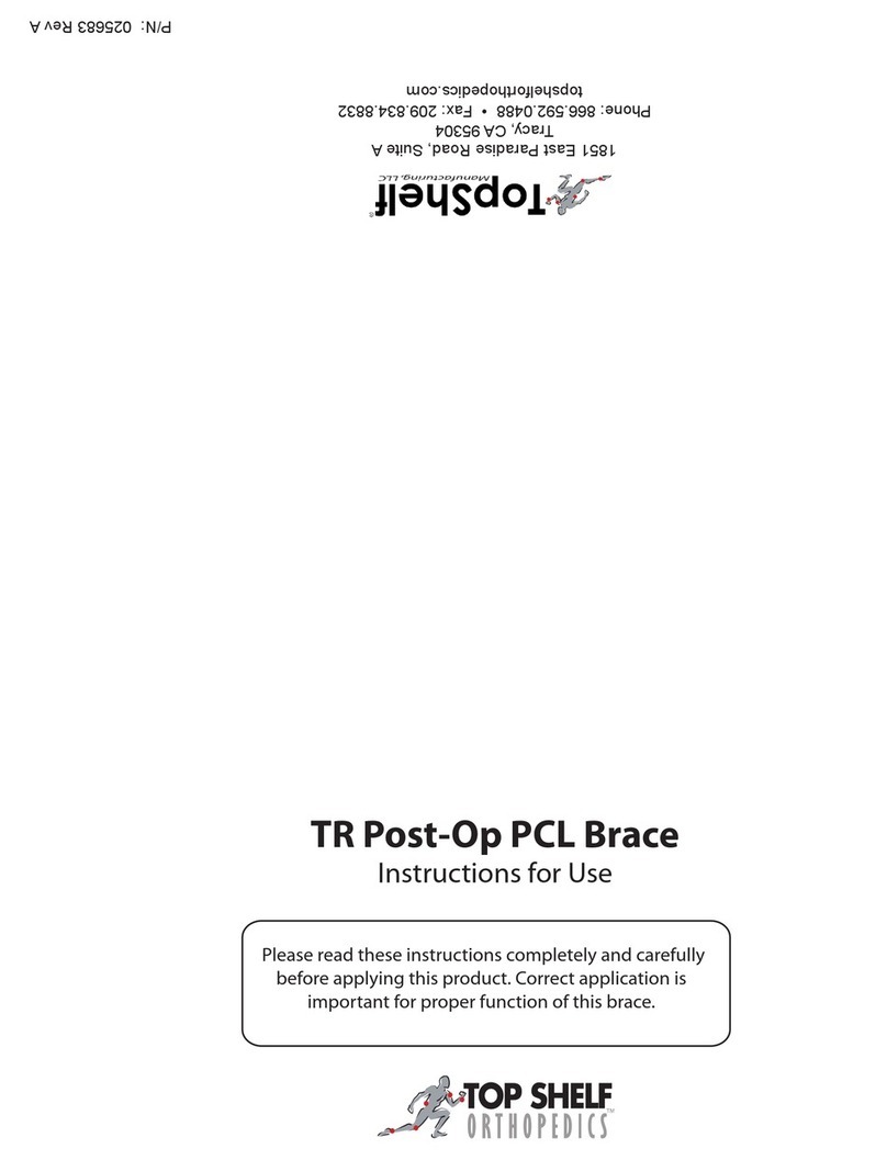 Top shelf Orthopedics TR Post-Op PCL User manual