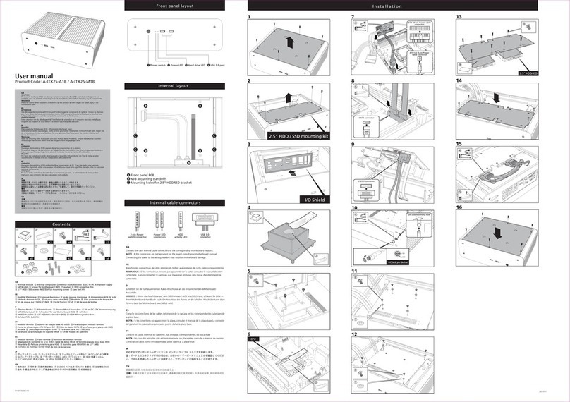 Akasa A-ITX25-A1B User manual Akasa A-ITX25-A1B User manual