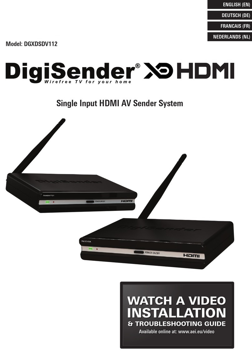 AEI Security & Communications DigiSender DGXDSDV112-EU manual