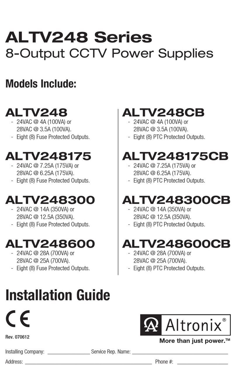Altronix ALTV248 Series User manual