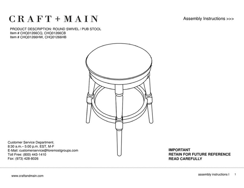 Craft+Main CHQ01266CQ Assembly instructions Craft+Main CHQ01266CQ Assembly instructions