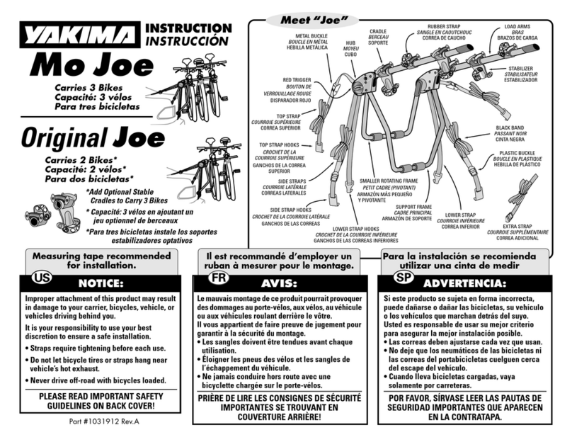 Yakima Mo Joe User manual