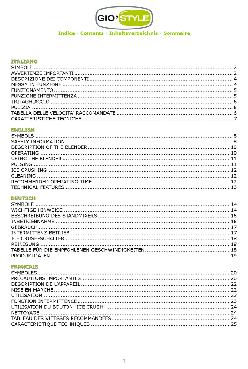 Giostyle G 002 W instructions