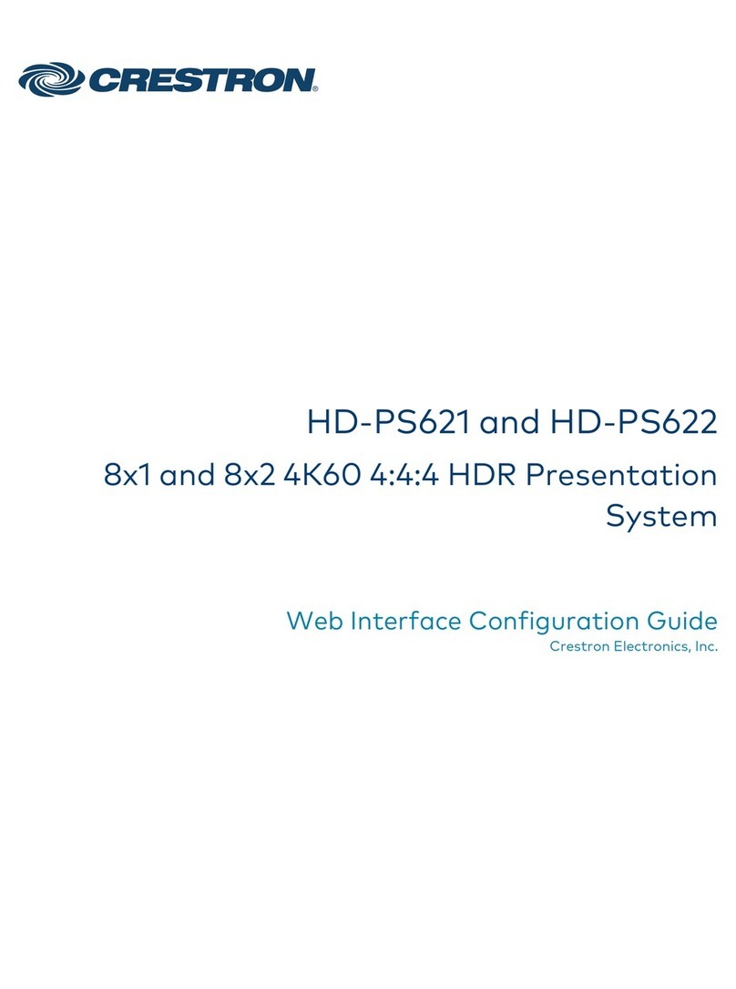 Crestron Electronics HD-PS621 Configuration guide