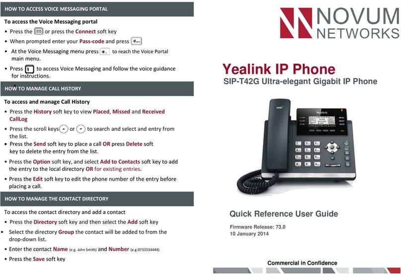 Yealink Yealink SIP-T42G User manual