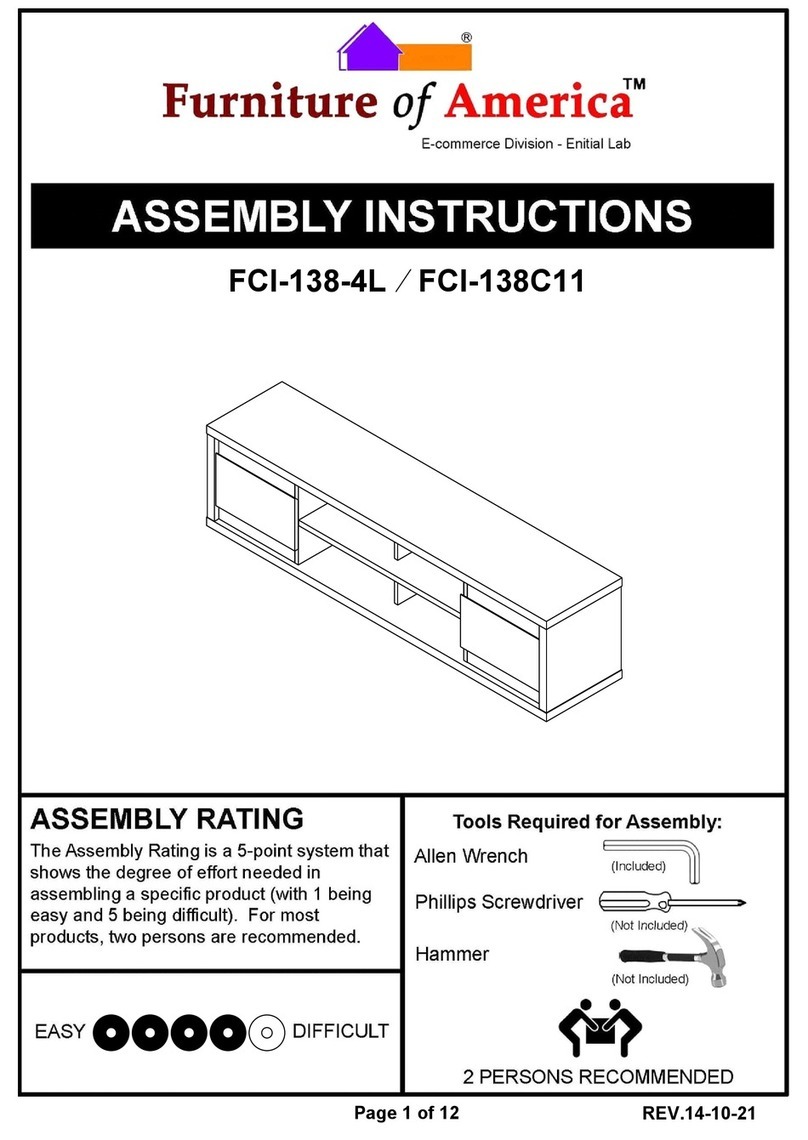 Furniture of America FCI-138-4L Assembly instructions
