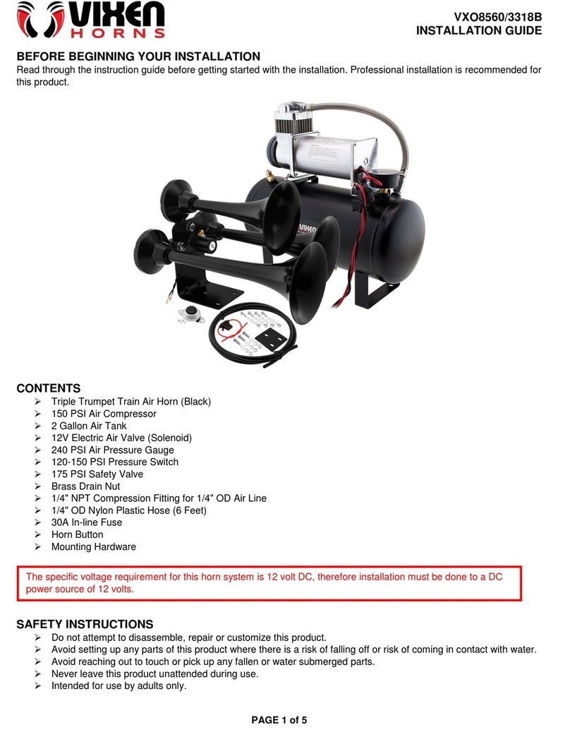 Vixen Horns VXO8560/3318B User manual