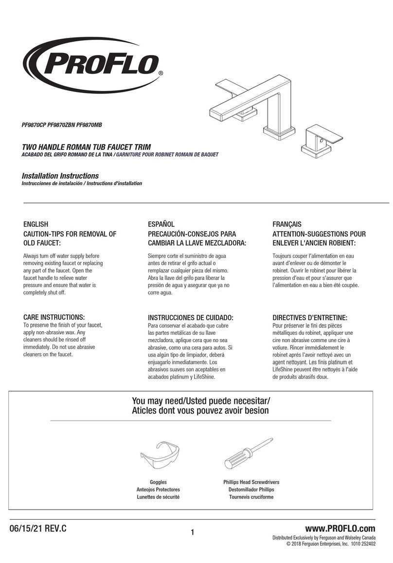 ProFlo PF9870CP installation instructions