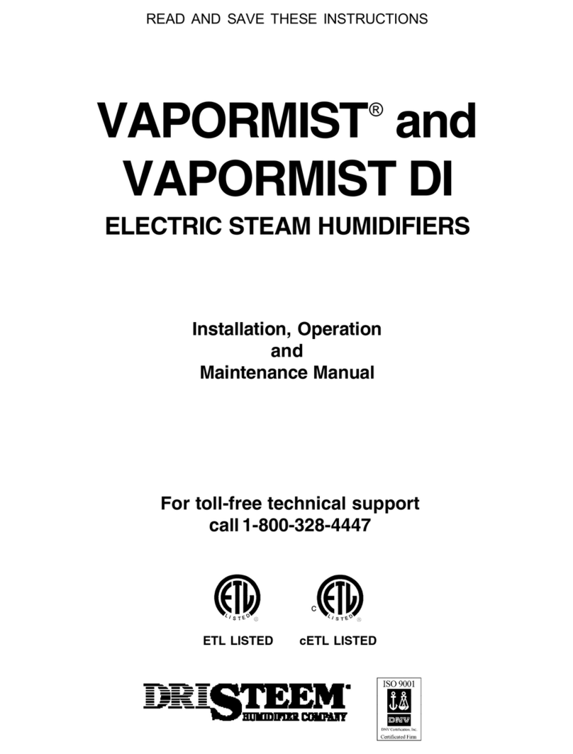 DriSteem VAPORMIST User manual