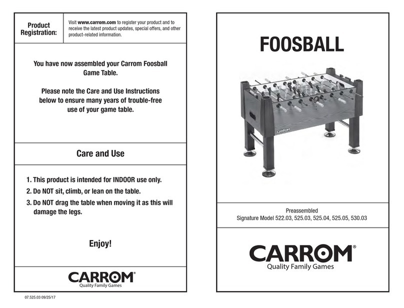 Carromco Foosball 522.03 User manual