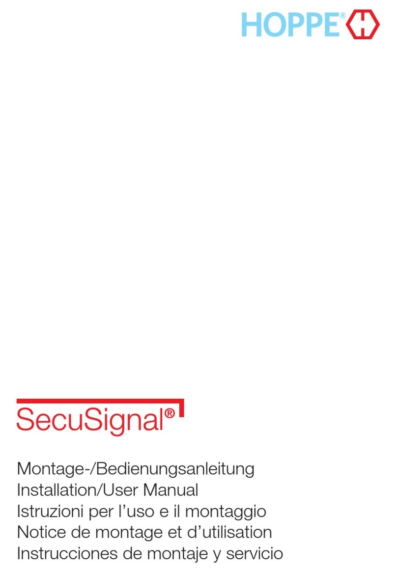 Hoppe SecuSignal Installation & user manual