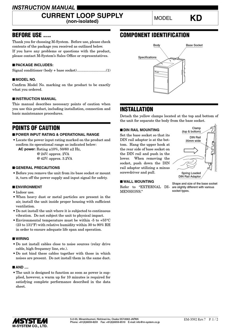 M-system KD instruction manual