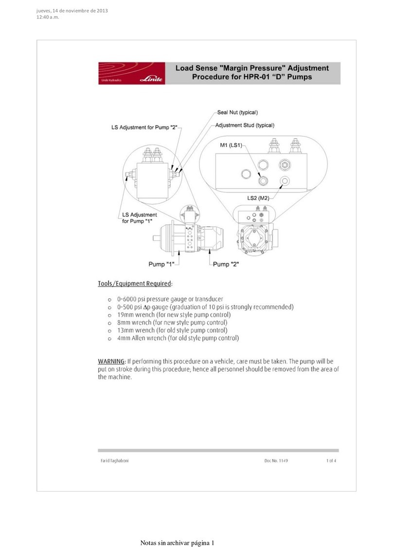 Linde HPR-01 D ADJUSTMENT PROCEDURE