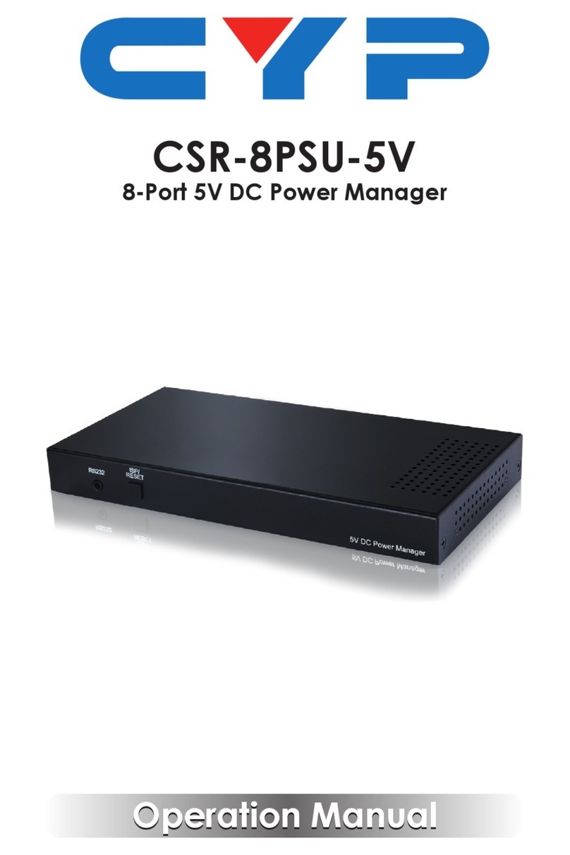 CYP CSR-8PSU-5V Operation manual