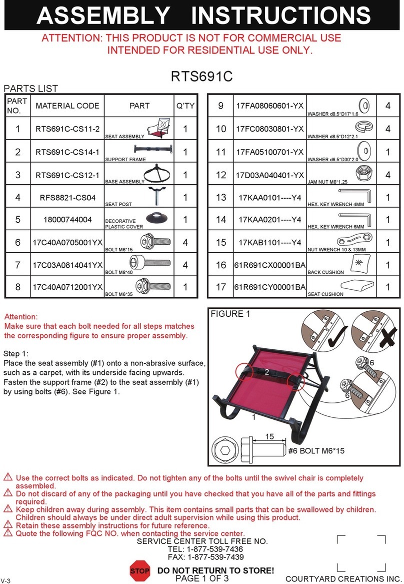 Courtyard Creations RTS691C User manual