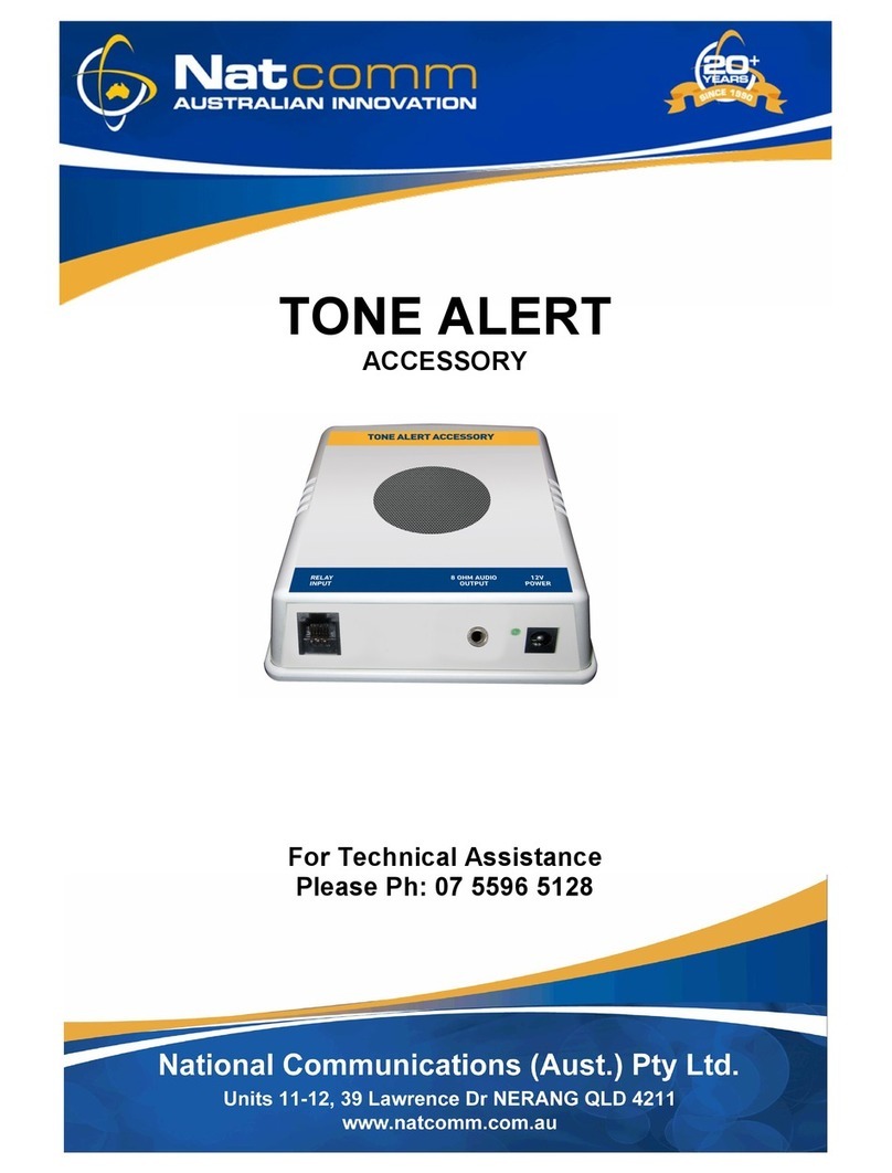 NatComm TONE ALERT manual
