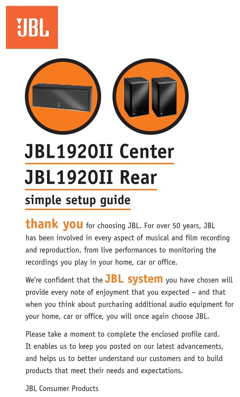 JBL JBL1920II Center Simple setup guide
