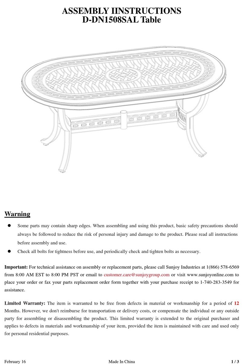 Sunjoy D-DN1508SAL User manual
