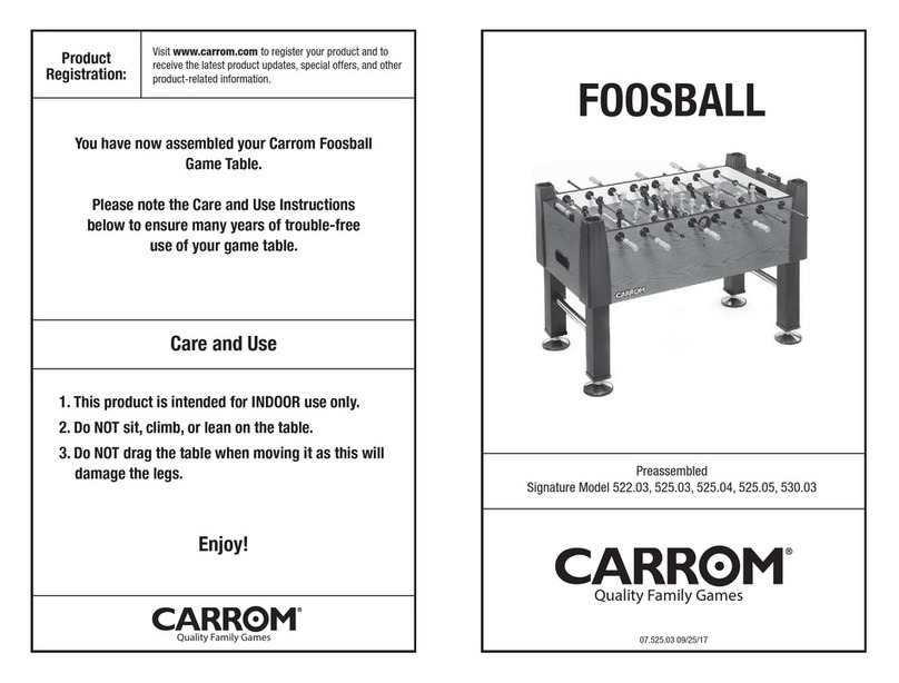 Carromco Foosball 522.03 User manual