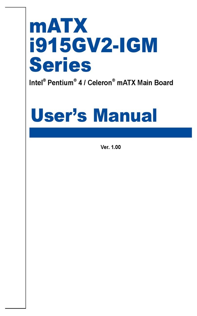 Advantech mATX i915GV2-IGM Series User manual