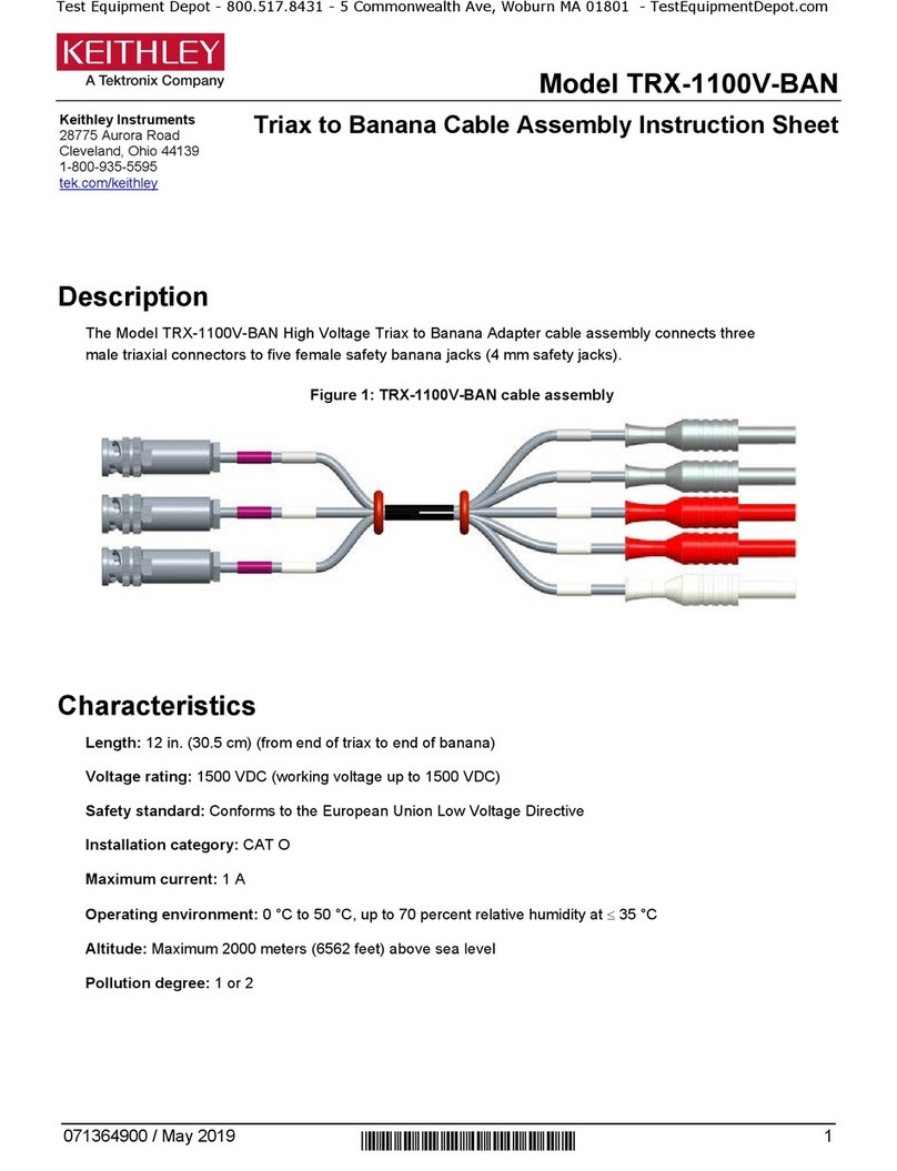 Tektronix KEITHLEY TRX-1100V-BAN Mounting instructions
