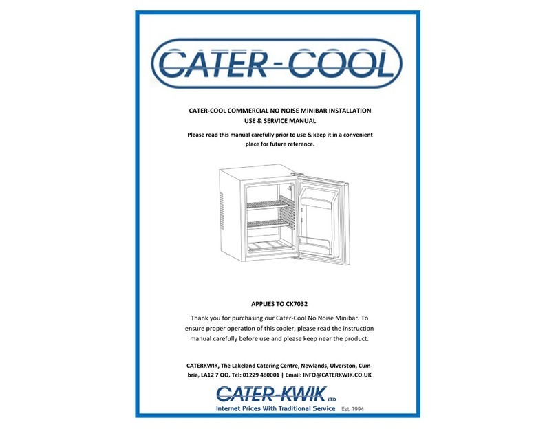 CaterKwik CATER-COOL CK7032 Installation & service manual
