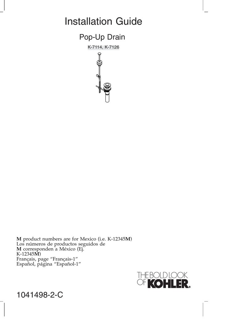 Kohler K-7114 User manual
