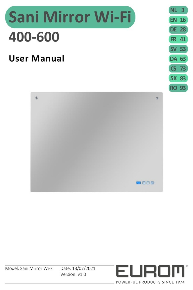 EUROM Sani Mirror Wi-Fi 400 user manual