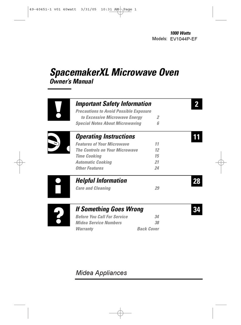 Midea SpacemakerXL EV1044P-EF User manual