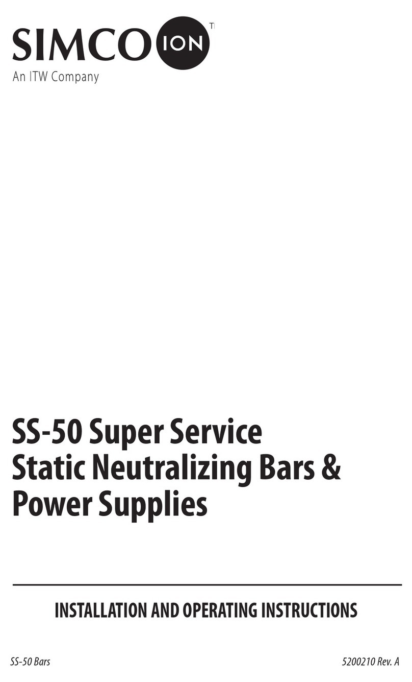 ITW SIMCO ION SS-50 Installation and operating instructions